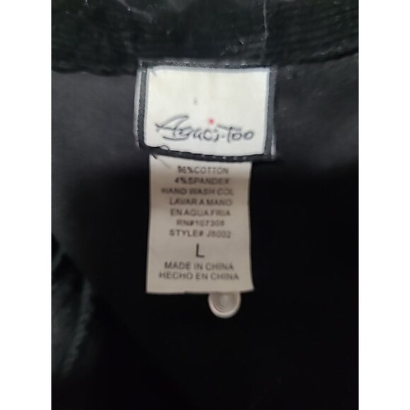 Y2K Vintage Agaci Too Corduroy Fitted Blazer Jacket Crop Gliltter Embellished - Picture 6 of 16